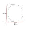 Salerno Mirror; Square Shape; Sandblasting Borders -Mirrored Glass - as Pic