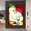 Hand Painted Oil Painting Pablo Picasso After the Original Painting Small the Dream Living Room Hallway Bedroom Luxurious Decorative Painting - 90X120
