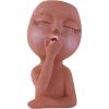 1pc Funny Figure Flower Pot; Resin Flying Kiss Girl Planters Vase Tabletop Decoration; For Indoor Outdoor Garden Home Decor - Grey