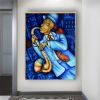 Hand Painted Oil Painting Abstract Wall Painting- musician Portrait Oil Painting On Canvas - Wall Art Picture -Acrylic Texture Home Decor - 90X120cm -
