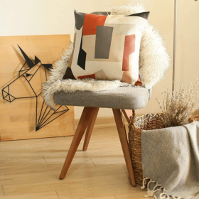 Boho-Chic Printed Jacquard Throw Pillow (Color: Multi, size: 17"x17")