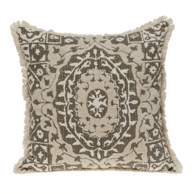Parkland Collection Abu Transitional Throw Pillow (Color: Beige2, size: 18" x 18")