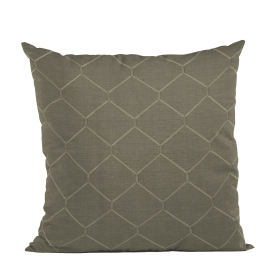 Plutus Bronze Kona Embroydery, Some Shine To This Pattern Luxury Throw Pillow (Color: Bronze, size: Double sided  26" x 26")