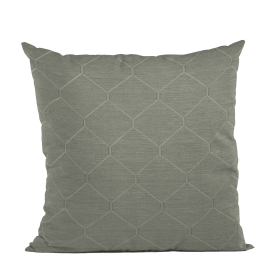 Plutus Urban Grey Kona Embroydery, Some Shine To This Pattern Luxury Throw Pillow (Color: Urban Grey, size: Double sided  20" x 20")