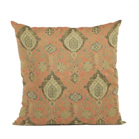 Plutus Terracotta Romero Woven Luxury Throw Pillow (Color: Terracotta, size: Double sided  24" x 24")