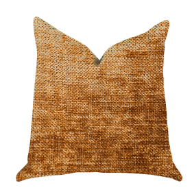 Plutus Aureila Brown Bronze Luxury Throw Pillow (Color: Brown, size: Double sided  16" x 16")