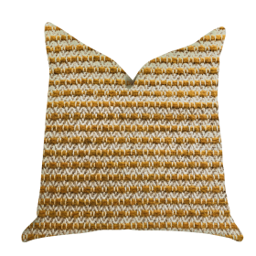 Plutus Hamilton Braid Brown Tones Luxury Throw Pillow (Color: Brown, Orange, size: Double sided  20" x 26" Standard)