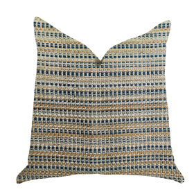 Plutus Peyton Braid Luxury Throw Pillow (Color: Beige, Blue, Brown, size: Double sided  20" x 20")