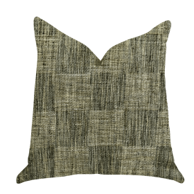Plutus Foursquare Avenue in Green Tones Luxury Throw Pillow (Color: Green, size: Double sided  12" x 25")