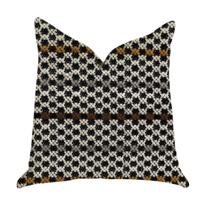Plutus Poppy Chic Woven Luxury Throw Pillow in Multi Color (Color: Black, Red, Green, size: Double sided  26" x 26")