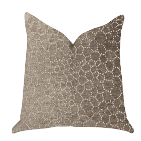 Plutus Bubbly Gal Luxury Throw Pillow in Beige Tones (Color: Beige, size: Double sided  20" x 30" Queen)