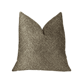 Plutus Hillside  Brown Luxury Throw Pillow (Color: Brown, size: Double sided  20" x 26" Standard)