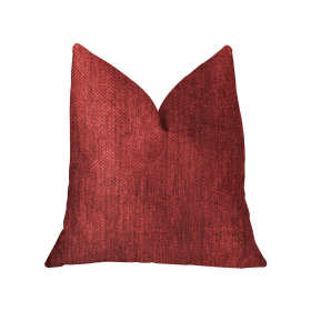 Plutus Sangria Cherry Red Luxury Throw Pillow (Color: Cherry Red, size: Double sided  12" x 20")