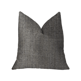 Plutus Melbourne Beige and Black Luxury Throw Pillow (Color: Beige, Black, size: Double sided  26" x 26")