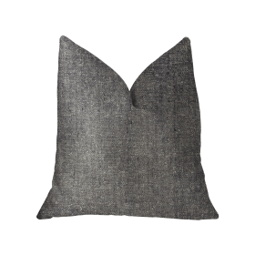 Plutus Deep Mantra Charcoal Luxury Throw Pillow (Color: Charcoal, size: Double sided  20" x 20")