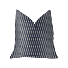 Plutus Blackwell Blue and Beige Luxury Throw Pillow (Color: Blue, Beige, size: Double sided  24" x 24")