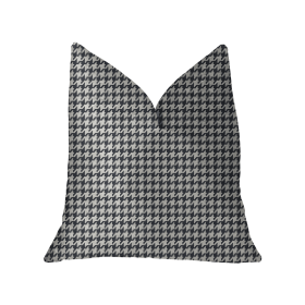 Plutus Element Black and White Luxury Throw Pillow (Color: Black, White, size: Double sided  24" x 24")