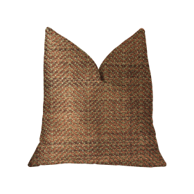 Plutus Merigold Orange and Gold Luxury Throw Pillow (Color: Orange, Gold, size: Double sided  20" x 36" King)