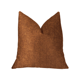 Plutus Burnt Cedar Orange Luxury Throw Pillow (Color: Orange, size: Double sided  18" x 18")