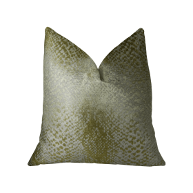 Plutus Venetian Gold Handmade Luxury Pillow (Color: Gold, size: Double sided  24" x 24")