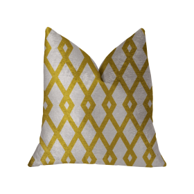 Plutus Zinnia Dust Brown and Beige Luxury Throw Pillow (Color: Brown and Beige, size: Double sided  24" x 24")