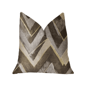 Plutus Badger Cove Brown Luxury Throw Pillow (Color: Brown, size: Double sided  20" x 26" Standard)