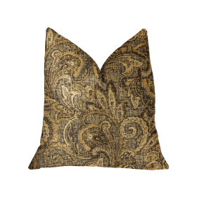 Plutus Cypress Field Brown Luxury Throw Pillow (Color: Brown, size: Double sided  20" x 36" King)
