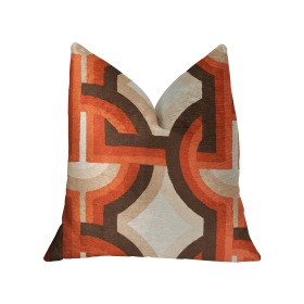 Plutus Delightful Chain Multicolor Luxury Throw Pillow (Color: Multicolor, size: Double sided  24" x 24")
