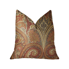 Plutus Monarch Serenade Multicolor Luxury Throw Pillow (Color: Multicolor, size: Double sided  20" x 30" Queen)