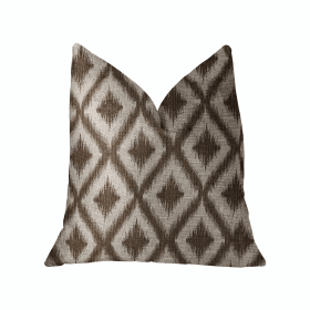 Plutus Casa Nova Brown Luxury Throw Pillow (Color: Brown, size: Double sided  26" x 26")