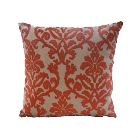 Plutus Fire Ridge Orange Floral Luxury Throw Pillow (Color: Orange, size: Double sided  20" x 30" Queen)