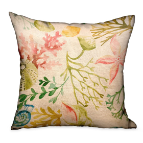 Plutus Underthesea Multi Floral Luxury Throw Pillow (Color: Multi, size: Double sided  24" x 24")