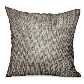 Plutus Jagged Ash Gray Chevron Luxury Outdoor/Indoor Throw Pillow (Color: Gray, size: Double sided  20" x 20")