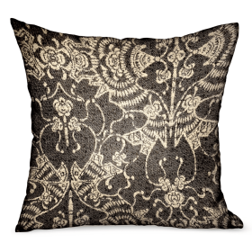 Plutus Adriel Bay Gray Chevron Luxury Outdoor/Indoor Throw Pillow (Color: Gray, size: Double sided  24" x 24")