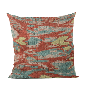 Plutus Multi-Color Velvet iKat Luxury Throw Pillow (Color: Multi-Color, size: Double sided  20" x 20")