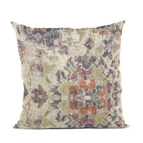 Plutus Multi-Color Mayan Damask Luxury Throw Pillow (Color: Multi-Color, size: Double sided  24" x 24")