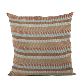 Plutus Brown Tracks Stripe Luxury Throw Pillow (Color: Brown, size: Double sided  22" x 22")