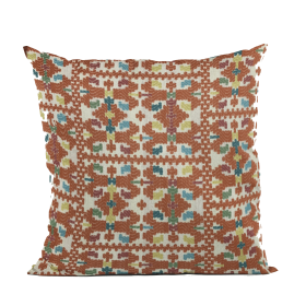 Plutus Multi-Color Morocco Damask Luxury Throw Pillow (Color: Multi-Color, size: Double sided  26" x 26")