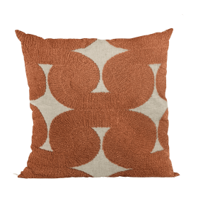 Plutus Red Maze Dot Luxury Throw Pillow (Color: Red, size: Double sided  26" x 26")