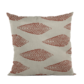 Plutus Red Large Leafs Floral Luxury Throw Pillow (Color: Red, size: Double sided  20" x 20")