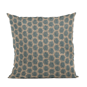 Plutus Blue Eyelashes Dot Luxury Throw Pillow (Color: Blue, size: Double sided  26" x 26")