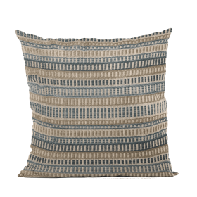 Plutus Blue Strings Stripe Luxury Throw Pillow (Color: Blue, size: Double sided  22" x 22")